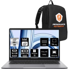 Asus Expertbook P1 Core 5 210H Notebook 16GB RAM 256GB SSD 14" FHD Win11 Home + Per4 Çanta P1403C516512G0DP356