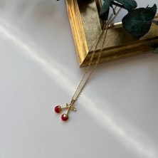 Alice İsstanbul Çelik Kiraz Kolye