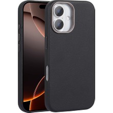 Case 4u Apple iPhone 16 Plus Kılıf M-Safe Şarj Özellikli Pu Deri  Adora Kapak Siyah