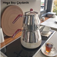 PremiumPort Paslanmaz Çelik Mega Boy Çaydanlık, Kendiliğinden Süzgeçli, Dayanıklı
