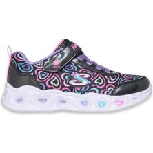 Skechers Heart Lights Büyük Kız Çocuk Siyah Işıklı Spor Ayakkabı 303257L Bkmt