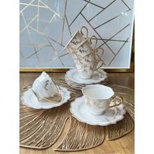 UltraMint Evora 6 Kişilik Türk Kahve Fincanı Takımı, Şık ve Zarif Tasarım