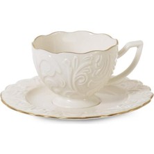 UltraMint Altın Renkli 6 Kişilik Türk Kahvesi Fincanı Seti