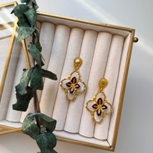 Alice İsstanbul Mineli Yonca Çiçek Küpe