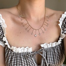 Alice İsstanbul Kalp Taşlı Tasarım Kolye