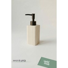 VarBiFırsat Modern Desenli Seramik Sabunluk 180 ml