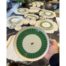 UltraMint 37 Parça Modern Kahvaltı Takımı, Şık ve Dayanıklı Seramik Seti