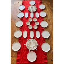 UltraMint Şık 12 Kişilik 50 Parça Porselen Kahvaltı Takımı Seti