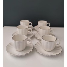 UltraMint Şık 12 Parça Porselen Kahve Fincan Takımı, Modern ve Zarif Tasarım