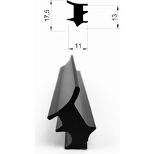 MAKPLASTİK FİTİL PROFİL A 045 Cam Fitili 11MM Siyah 10 Metre