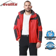 Evolite Diva Erkek 3in1 Gri/kırmızı Mont