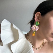 Alice İsstanbul Sallantılı Boncuk Çiçek Küpe