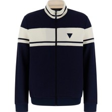 Guess Spiros Tam Fermuarlı Erkek Mavi Sweatshirt Z6GQ29K3212-G7R1