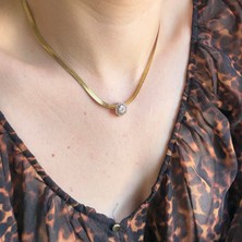 Alice İsstanbul Çelik Italyan Zinciri Vintage Detay Kolye