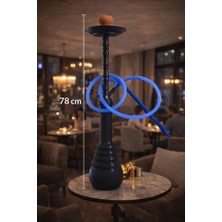 78 cm Büyük Boy Nargile Takımı | Cafe & Lounge Kullanımına Uygun | Kalın Cam Şişe, Tek Hortumlu