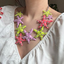 Alice İsstanbul Marka Taşlı Renkli Deniz Yıldızı Kolye