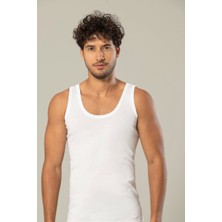 Erdem Erkek Kalın Askılı %100 Pamuklu Penye 6'lı Paket Atlet