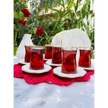 UltraMint 18 Parça Seramik Kahvaltı Takımı, Altın Detaylar, 6 Kişilik Set