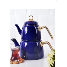 PremiumPort Şık ve Dayanıklı Emaye Çaydanlık Takımı, Keyifli Çay Keyfi Için Ideal