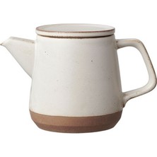 PremiumPort Şık Beyaz Seramik Çaydanlık 500 Ml, Sağlıklı ve Kullanışlı Tasarım