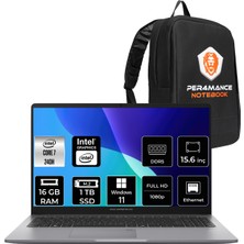 Asus Expertbook P1 Core 7 240H Notebook 16GB RAM 1TB SSD 15.6" FHD Win11 Home + Per4 Çanta P1503C716512G0DP358