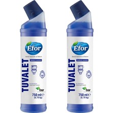 Efor 2 Adet Wc Temizleyici 750 ml | Tuvalet ve Kireç | Ferah Kokulu Hijyen