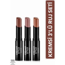 Flormar Kremsi Dokulu 3'lü Ruj Seti