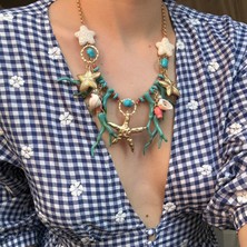 Alice İsstanbul Turkuaz Mercan&deniz Yıldızı Kolye