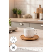 UltraMint 6 Kişilik Kahve Takımı, Şık ve Dayanıklı Fineceram Tasarımı