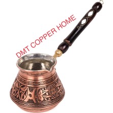 PremiumPort 4 Kişilik Gaziantep Bakır El Işlemeli Türk Kahve Cezvesi