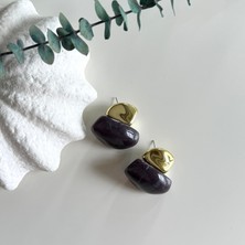 Alice İsstanbul Mürdüm Boncuk Vintage Küpe