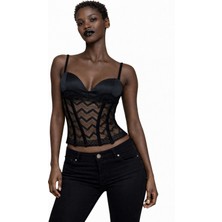 Deep Beach Dantel Detaylı Korse Top