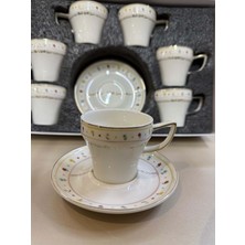 UltraMint Şık 6'lı Porselen Kahve Fincan Takımı, Zarif ve Dayanıklı Tasarım