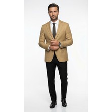 Plus Scorpion Erkek Slim Fit Klasik Ceket Dokulu Kumaş Modern Kesim