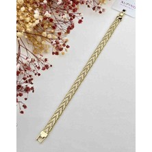 Xuping Gold Renk Çok Sıralı Örgü Bileklik | Zarif ve Modern Tasarım