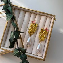 Alice İsstanbul Incili Kelebek Detay Vintage Küpe