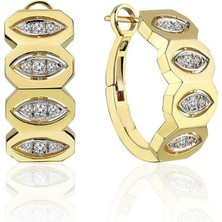 Alice İsstanbul Taşlı Halka Küpe