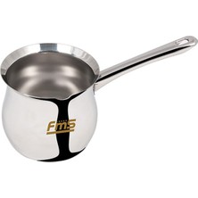 PremiumPort Paslanmaz Çelik No:6 Cezve 850 ml Çelik Saplı Sütlük