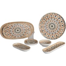 UltraMint Şık 6 Kişilik 29 Parça Porselen Kahvaltı Seti