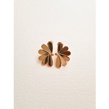 MoM's Collection Çiçek Figürlü Rose Altın Rengi Küpe