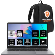 Asus Expertbook P1 Core 7 240H Notebook 8GB RAM 1TB SSD 14" FHD Win11 Pro + Per4 Çanta P1403C716512G0DP403