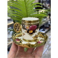 UltraMint Şık 6'lı Lüx Porselen Fincan Takımı, Zarif ve Modern Tasarım