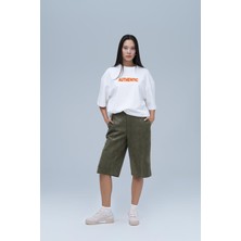 Saw Urbanity Authentic Oversize Tişört Kadın Ekru