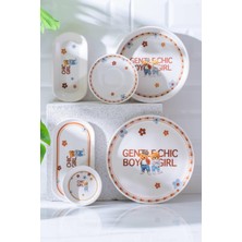 UltraMint Şirin 6 Kişilik 21 Parça Kahvaltı Takımı Seti