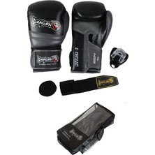 Dragondo Attack 6 Boks Eldiveni Muay Thai Kick Boks Eldiveni Bandaj Dişlik ve Taşıma Çantalı Set
