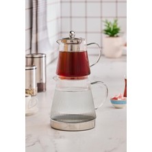 PremiumPort Şık ve Dayanıklı Borosilikat Cam Çaydanlık Seti KW-841, Zarif Tasarım