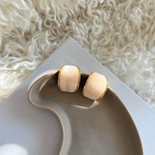 Alice İsstanbul Krem Kemik Yarım Halka Küpe