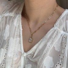 Alice İsstanbul Çelik Baget Taşlı Kolye