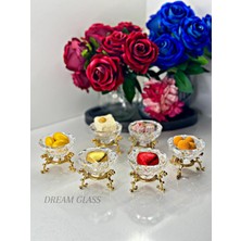 UltraMint 6 Kişilik Gold Ayaklı Şık Lokumluk ve Şekerlik Takımı