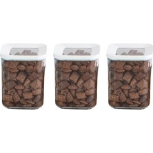 Aksiyon Global Lossa Kare Vakumlu Saklama Kabı 3`lü Set 1 Lt ( Lisinya )